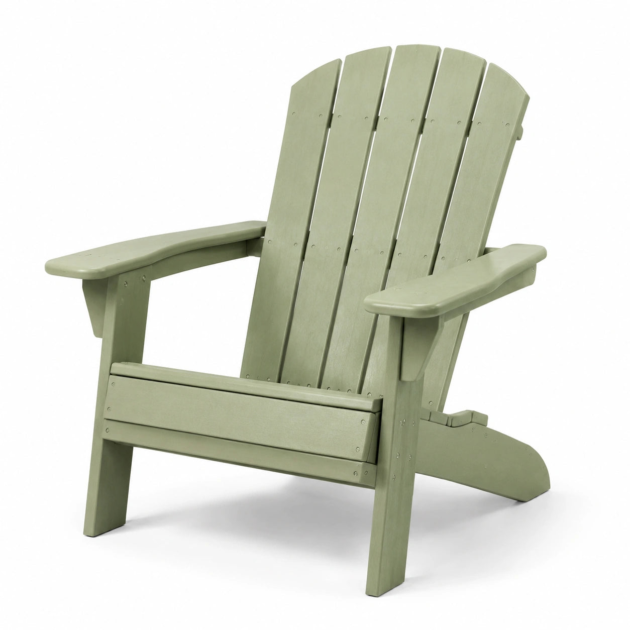 Chaise Adirondack en polyéthylène vert, 88cm x 78cm x 95cm