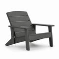 Fauteuil Adirondack en plastique recyclé gris, 75 x 90 x 92 cm