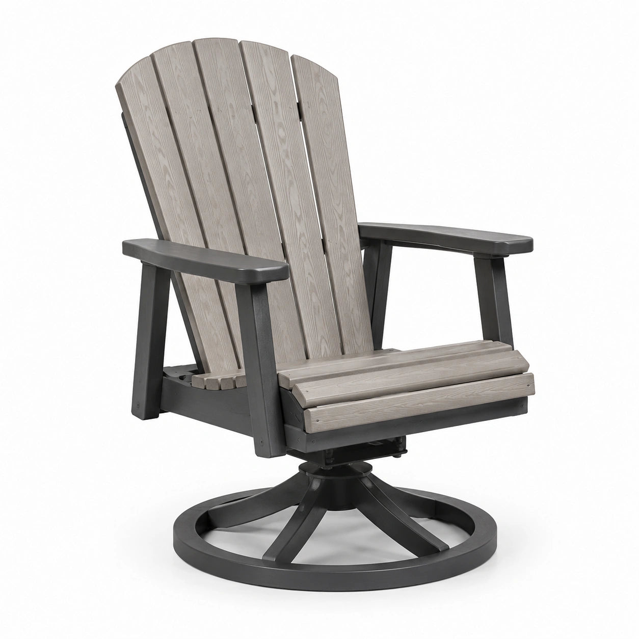 Chaise pivotante en bois et aluminium extérieur