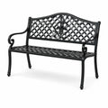 Banc en métal noir 127 cm