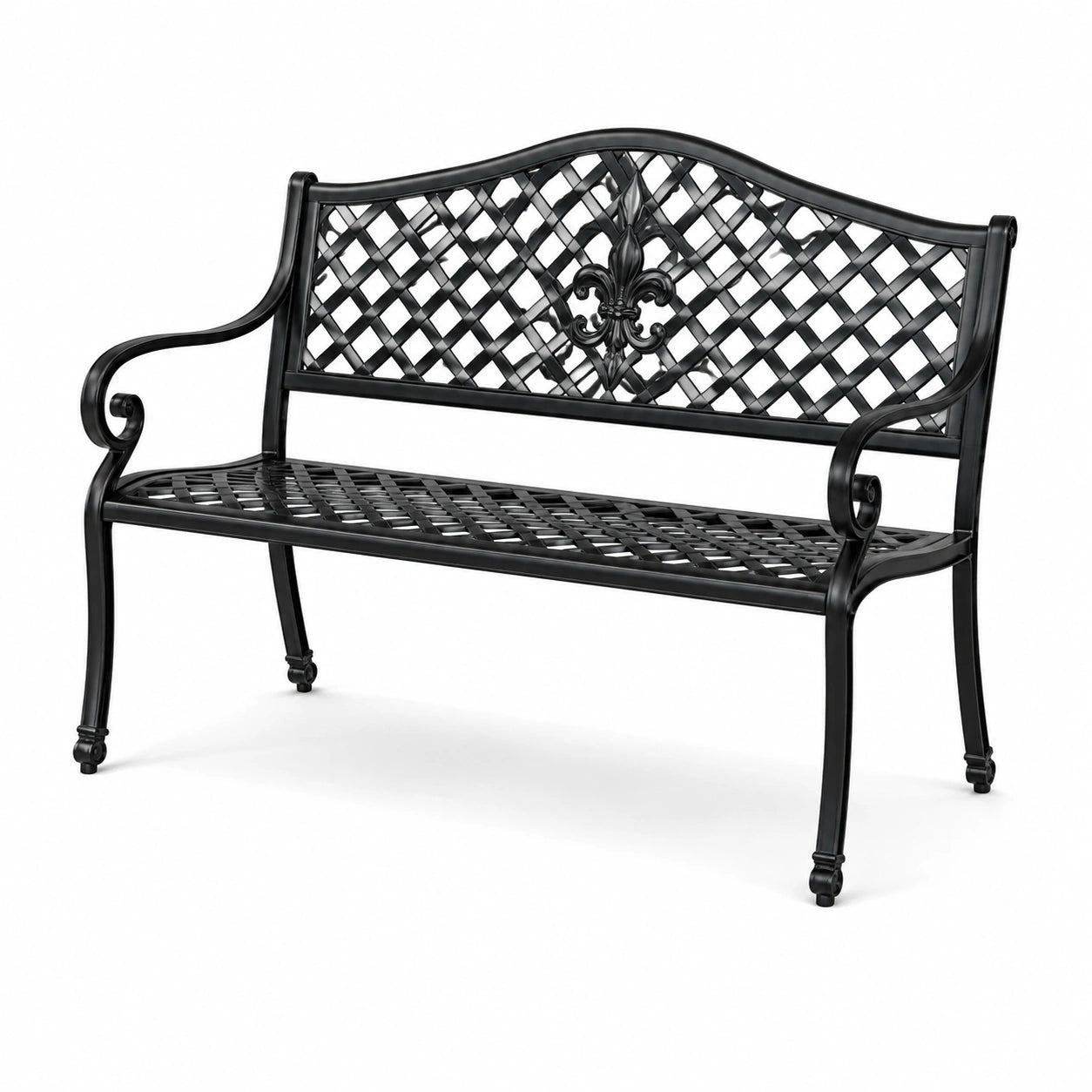 Banc en métal noir 127 cm