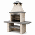 Barbecue en béton pour extérieur avec grille en acier inoxydable 100x70x230 cm