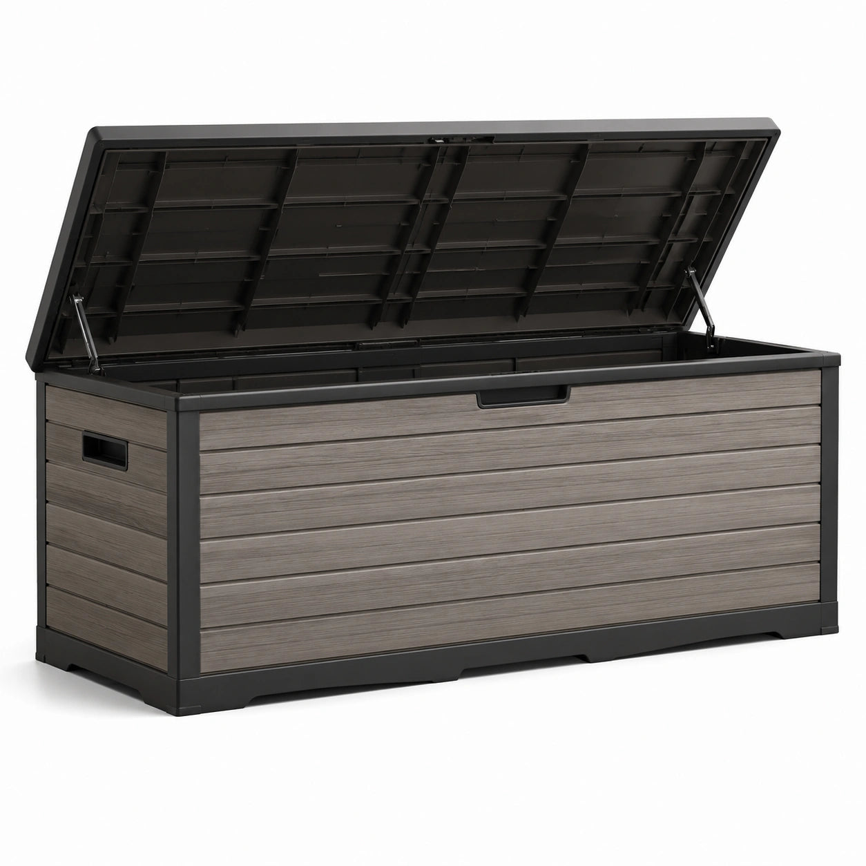 Coffre de rangement en résine gris/noir 500L extérieur