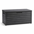 Coffre de rangement en résine noire pour extérieur 120x55x60 cm