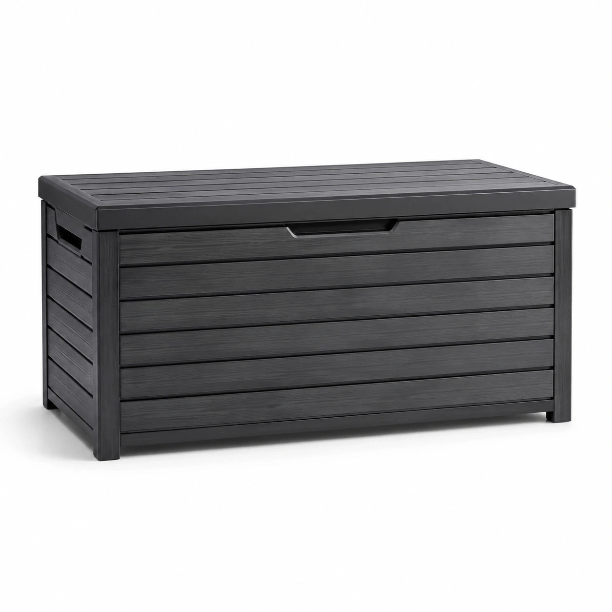 Coffre de rangement en résine noire pour extérieur 120x55x60 cm